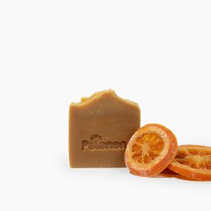 Pastilla de jabón de cera de abeja naranja